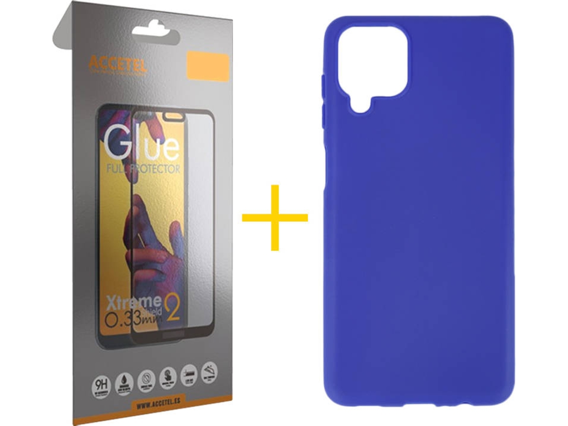 Kit Capa e Película Samsung Galaxy M12 ACCETEL Full (Azul)
