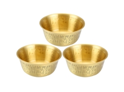 3 Unidades de Tigelas de Cobre para Templo ALLINLESS