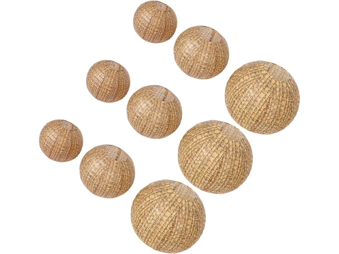Lanternas Decorativas Boêmias Para Pendurar, Feitas De Juta Natural, 9 Peças, Redondas, Para Casamen Gokoco