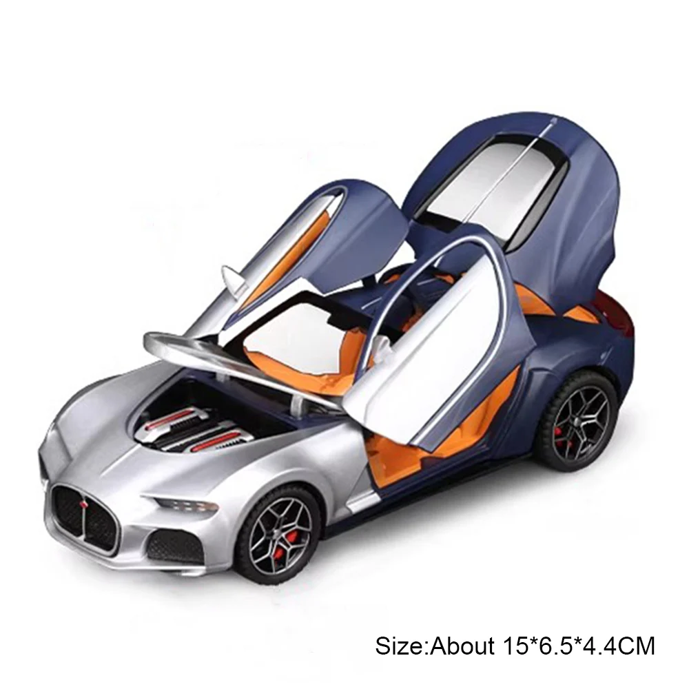 (atlantic Silverblue) Miniatura De Carro Em Liga Metálica Na Escala 1:32 Com Funções De Som E Luz.