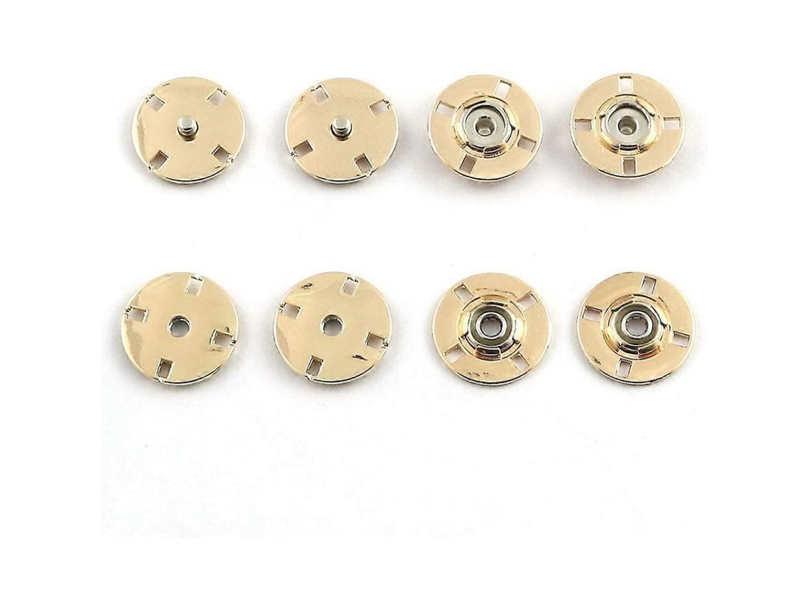 2026 4 Piezas de Botones de Metal Grandes Prensables para Coser En Ropa Diy Abrigos de 21mm Beige