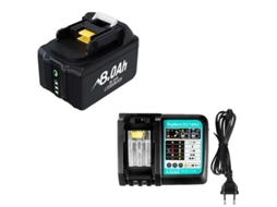 Bateria para ferramenta elétrica, capacidade de 8000 mAh, compatível com BL1830, 1 x 8,0 Ah, 1 x carregador OEM