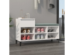 Vidaxl Sapateira 102x36x60 Cm Derivados De Madeira Branco Brilhante