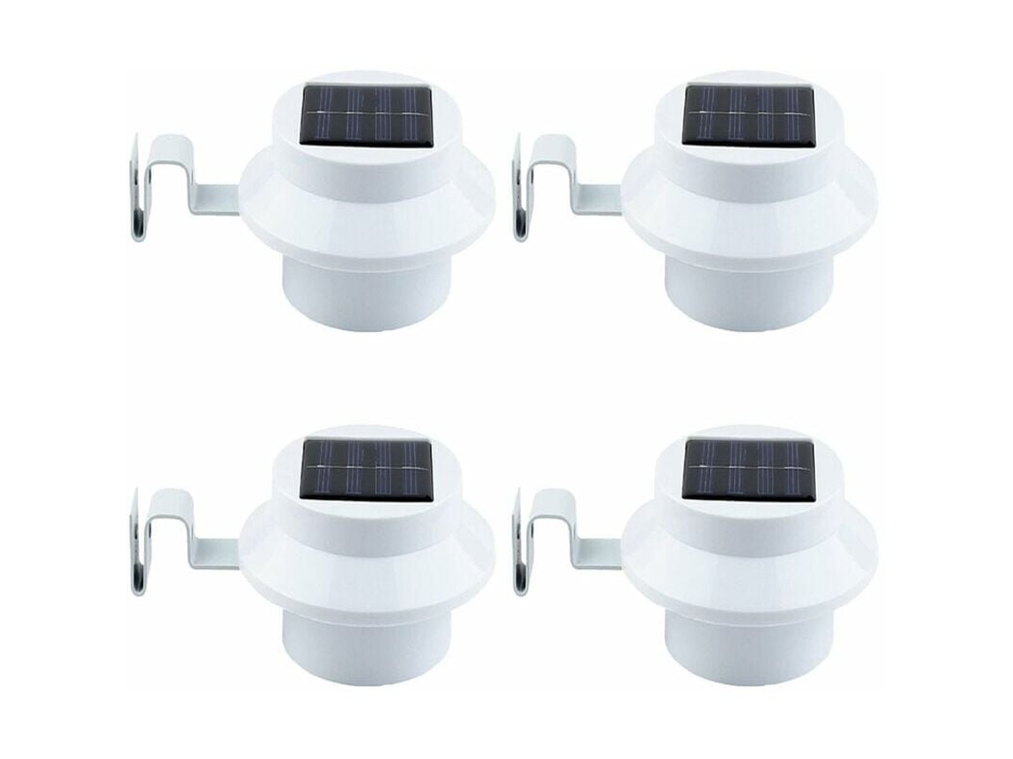 Luminária Solar de Parede Preto e Branco com Led para Jardim AQUAFORGE