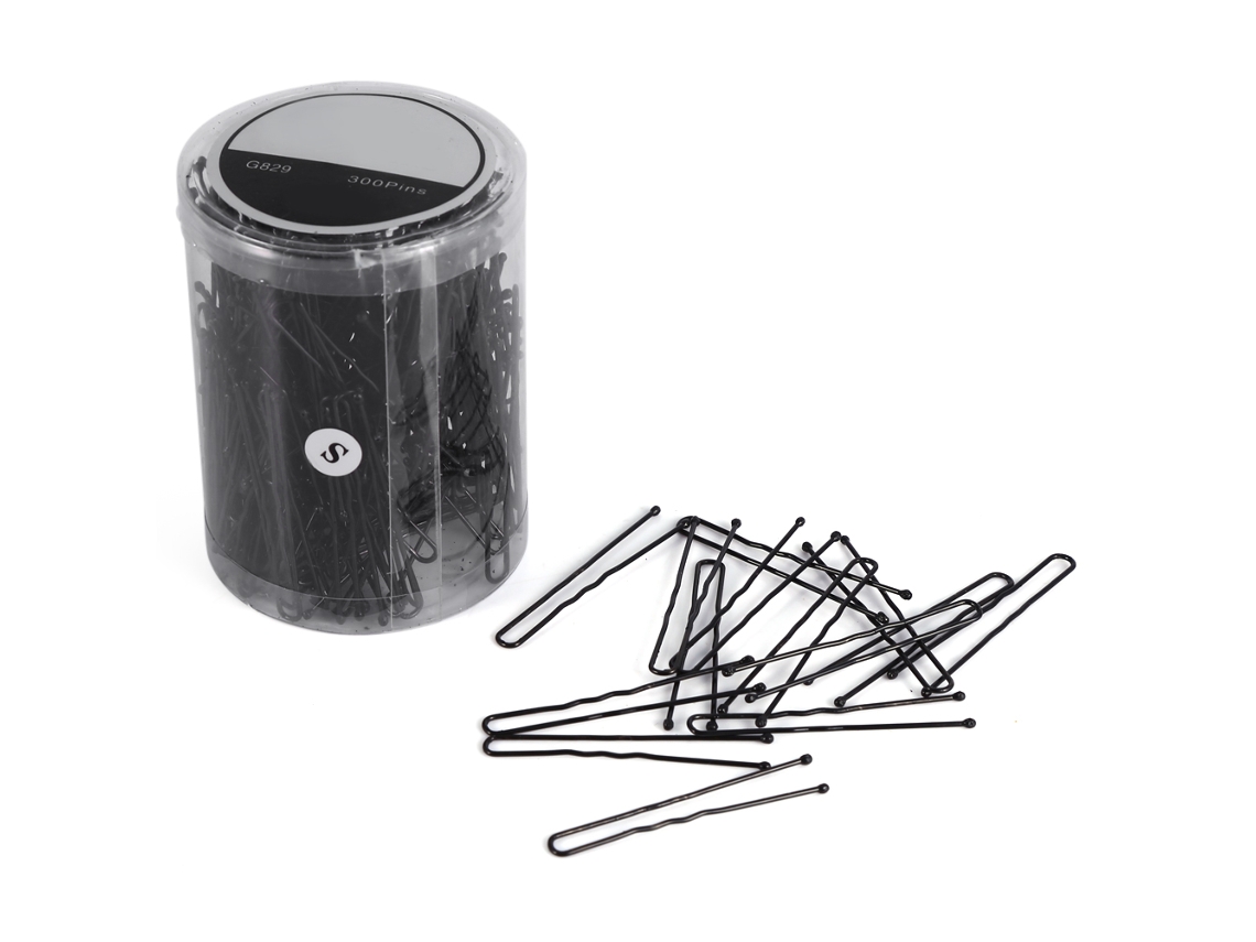 2026 300 Peças Pinças U Finas Onduladas Moda para Penteado Ferramentas de Estilo Diy (preto S)