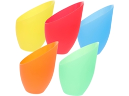 Conjunto de 5 Luminárias Pendentes de Plástico em Formato de Ferradura Inclinada para Uso Interno. SFUSHOS