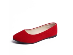 2026-sapatos Planos Para Mulher Tamanho Grande 35-43 Slip On Couro Falso Cores Doces Loafers Bailarinas 37 Rojo