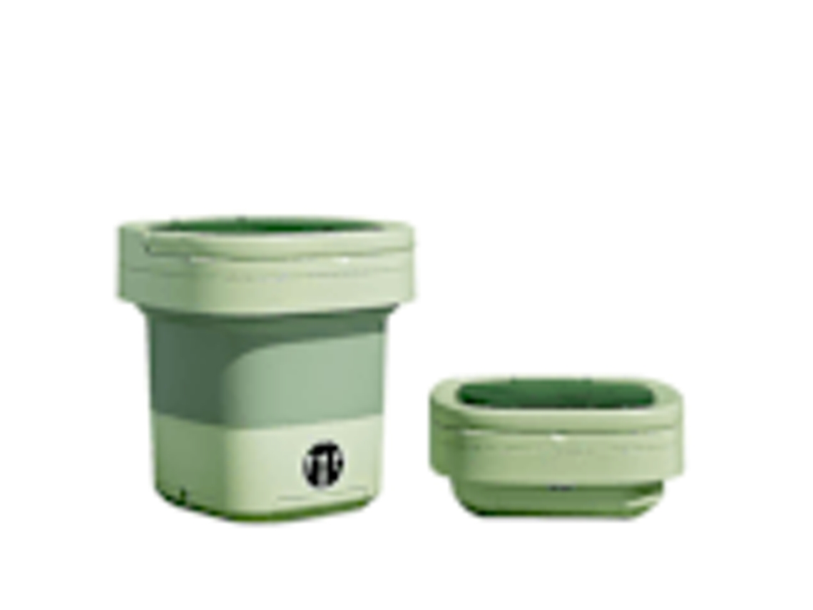 Máquina De Lavar Portátil, Lavadora E Secadora Dobrável 2 Em 1 De 11 Litros, Verde Slowmoose