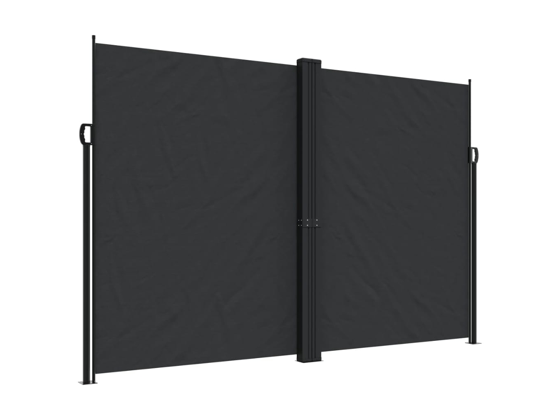 Retractable Side Awning, Retractable Side Awnings Vidaxl Preto Poliéster (220 X 600 Cm)