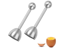 Conjunto De 2 Cortadores E Abridor De Cascas De Ovos, Em Aço Inoxidável, Para Versões Cozidas Ou Moles, Utensílio Manual De Cozinha