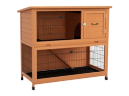 Casinha Pets Pequenos Roedores Intempéries C/ 2 Bandejas Chão, 123x63x112cm, Laranja