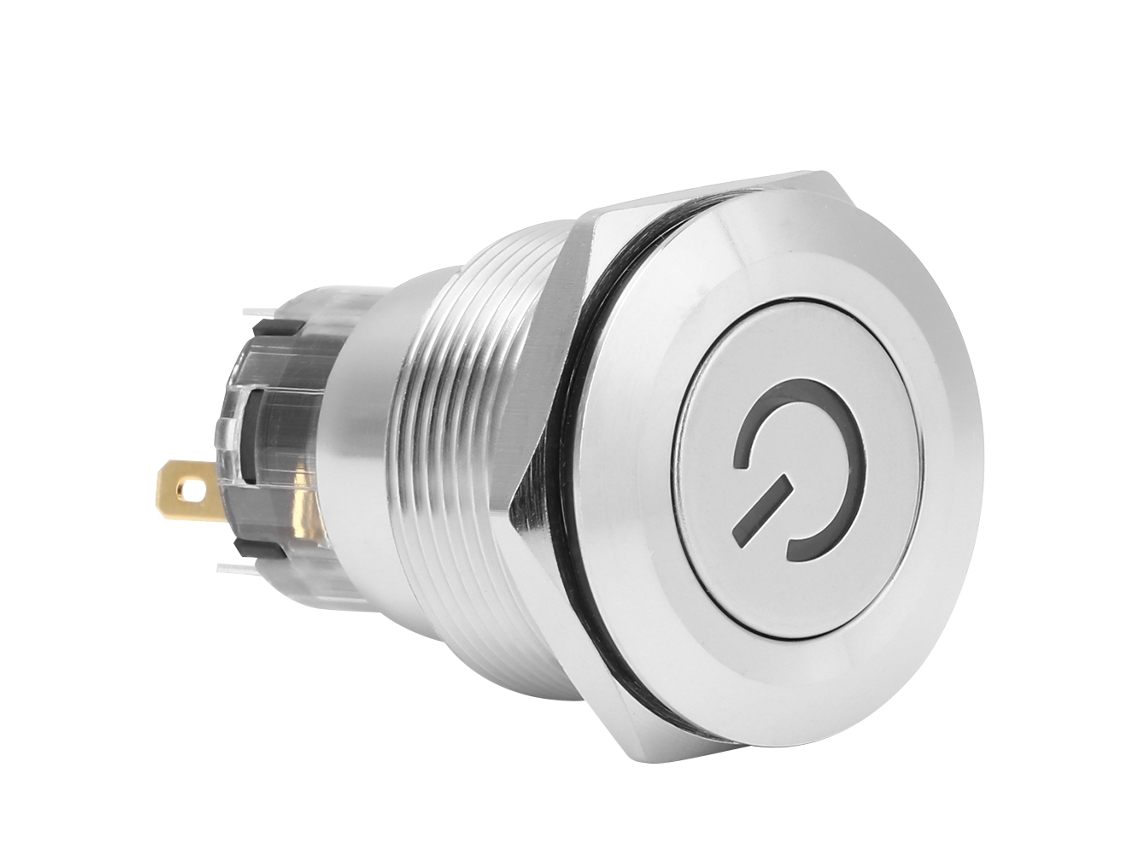 Interruptor de Botão de Aço Inox Auto redefinir com Rótulo de Energia