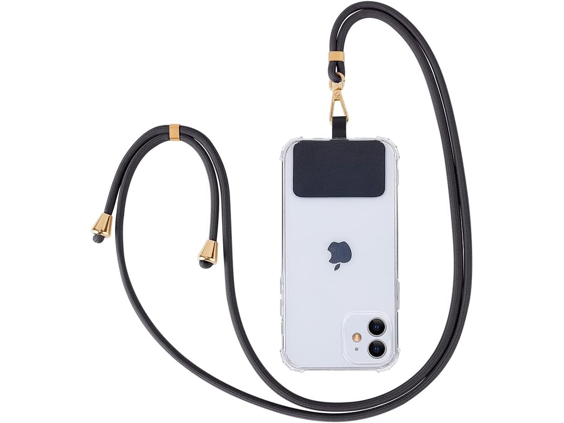 Lurelia Cordão Para Telemóvel Ajustável Para Pescoço Trançado 2 Peças 157 Cm Anti-perda