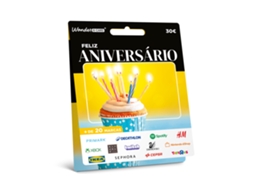 Cartão Presente LIFECOOLER Wonder E-card Feliz Aniversário 30€ (Físico)