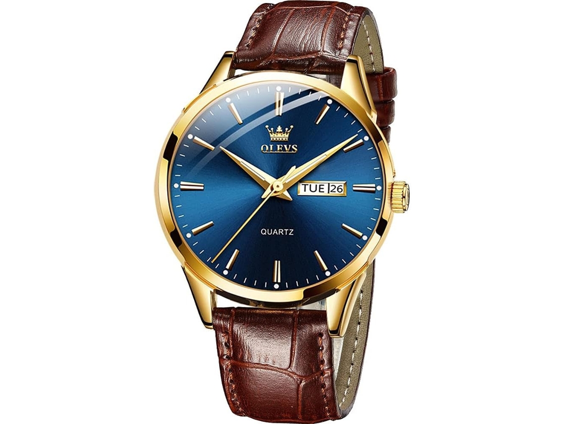 Lurelia Relógio Masculino, Movimento De Quartzo, Data/calendário, Luminoso, 9 Mm, 0,35 Polegadas, 38 Mm, 1,49 Polegadas, 8,66 Polegadas, 20 Mm, Couro