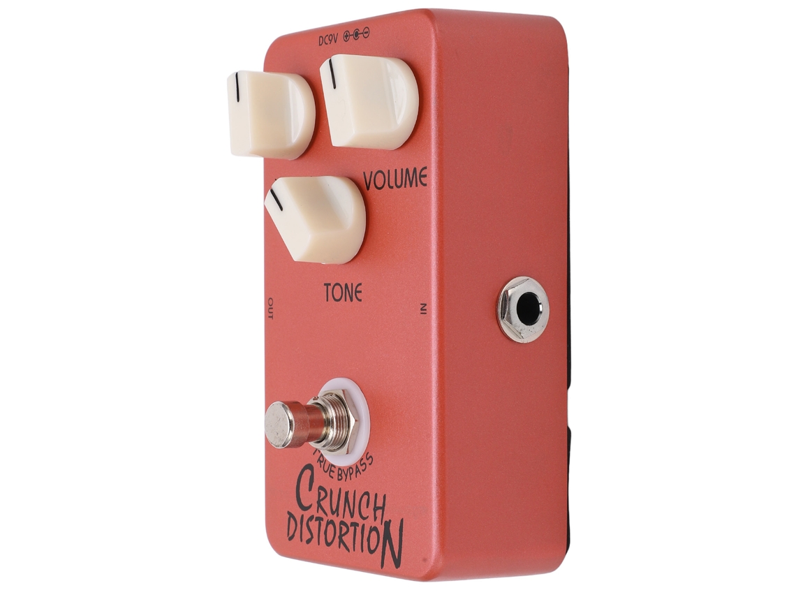 Pedal de Guitarra Monobloco de Distorção Clássico de Rock Britânico, Vermelho Escuro, com Bypass Verdadeiro AQUAFORGE