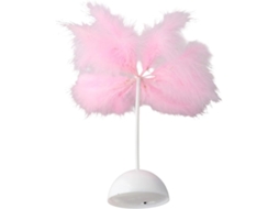 Abajur portátil em formato Pena para cabeceira, decoração de mesa de centro, luminária de mesa sólida com base plana.