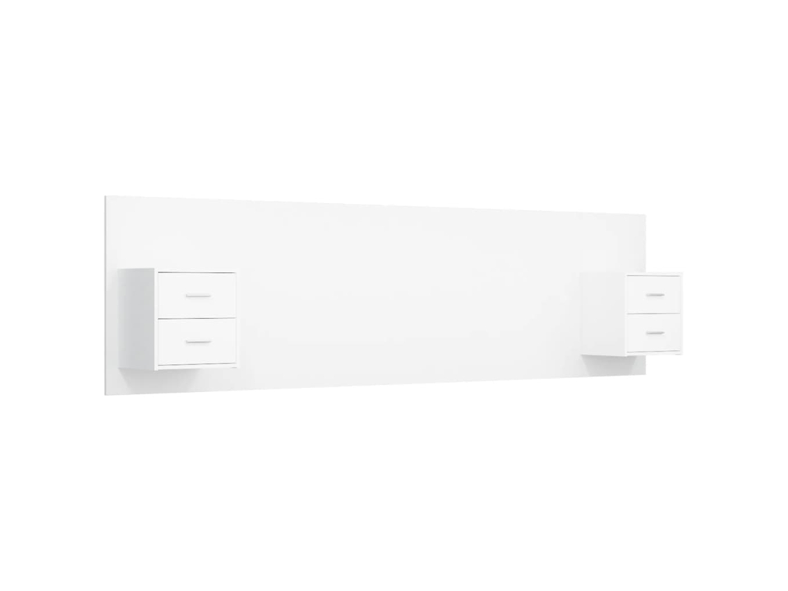 Bed Headboard With Cabinet, Bed Headboards With Cabinets Vidaxl Branco Madeira Processada (n/a)