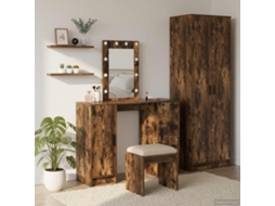 Vidaxl Mesa De Vestir Castanho 102 X 33 X 135 Cm Derivados De Madeira