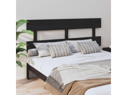 Vidaxl Cabeceira De Cama 164x3x81 Cm Pinho Maciço Preto