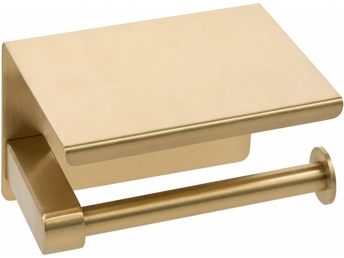 Suporte Para Papel Higiênico, Suporte De Aço Inoxidável Para Papel Higiênico, Suporte De Parede Para Celular, Dourado
