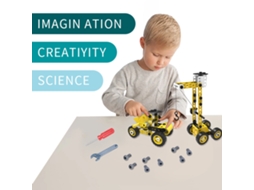 Brinquedos De Montagem Stem 100 Peças 8 Em 1 Blocos De Engenharia Veículos Construção Brinquedos Educativos Para Crianças