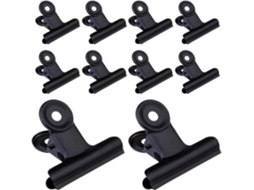 Conjunto Solustre de 20 clipes de papel em metal preto com design minimalista e funcional para maior durabilidade, ideal para