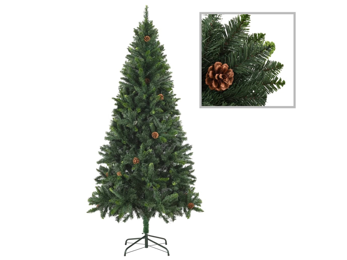 Árvore de natal VIDAXL Verde PVC; Ferro (180 cm)