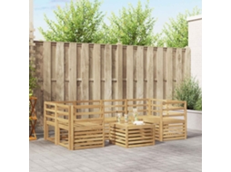 Vidaxl Conjunto De Sofás Para Exterior 7 Unid. Branco