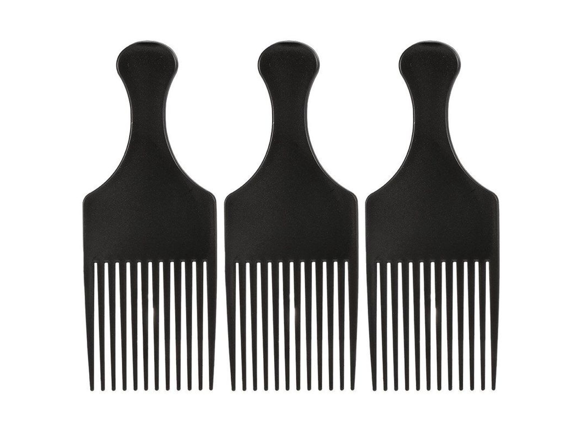 Pente Afro De 3 Partes Com Cabo Para Cabelos Grossos, Cacheados E Longos Brilvibera