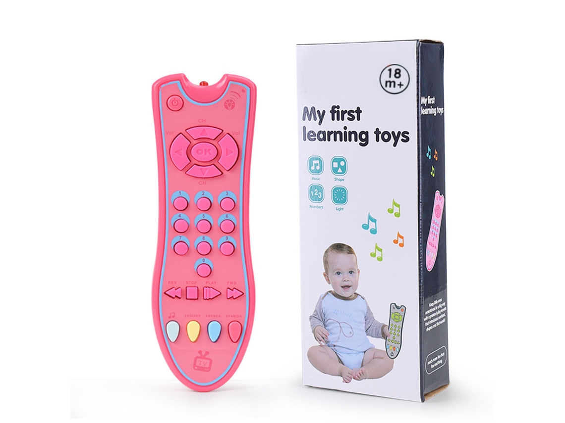Brinquedo De Bebê De Simulação Com Controle Remoto, Música E Aprendizagem De Inglês Tv Rosa