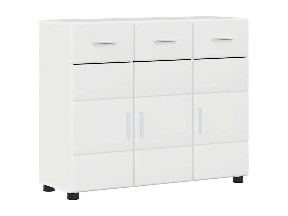 Aparador | Buffet Com Porta Florin Branco Brilhante 88,5 X 30,5 X 73 Cm