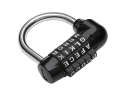 Cadeado Com Código De 5 Letras, Preto