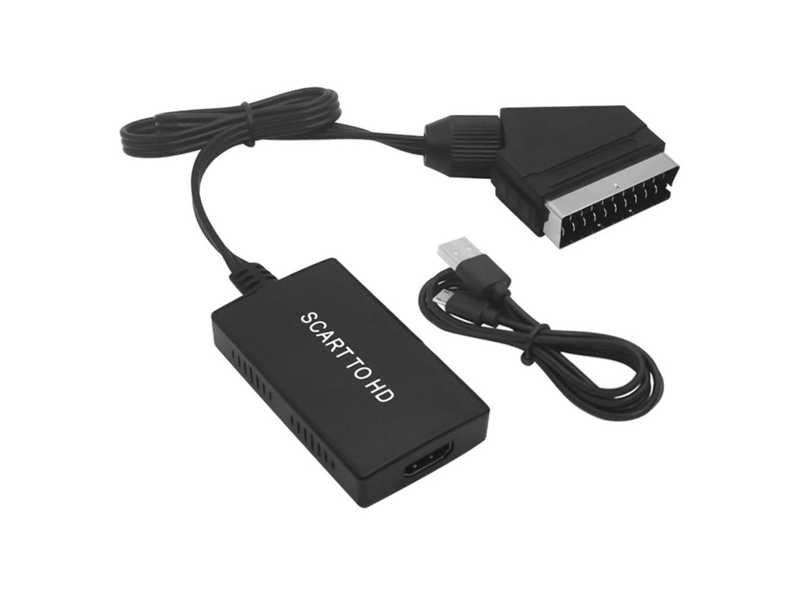 Conversor Scart Para Hdmi, Adaptador Scart Para Hdmi, Conversor De Vídeo E Áudio Hd 1080p Klb Aquaforge