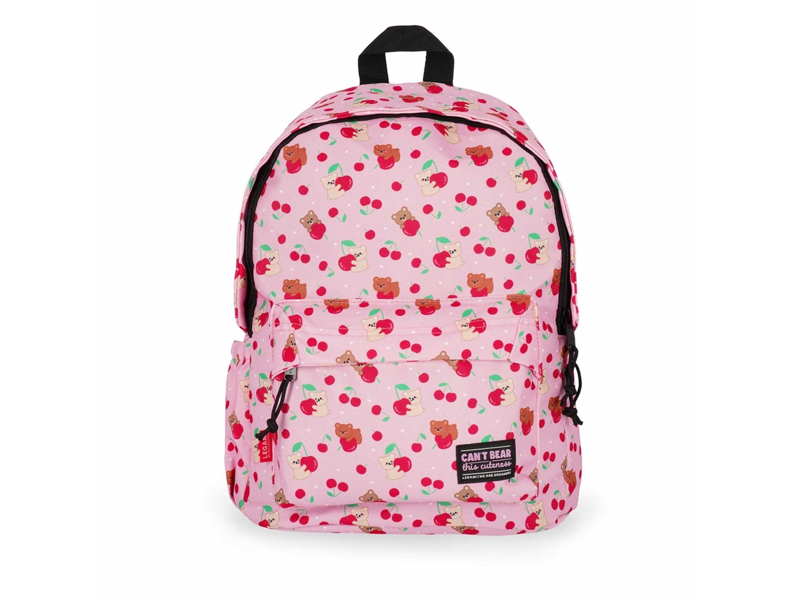Mochila LEGAMI My Backpack Teddy Bear Cherry Pink 30x40x18cm