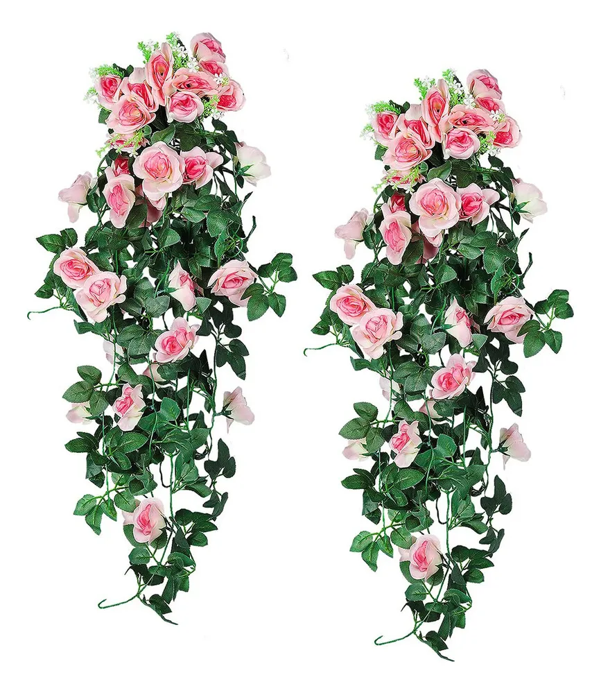 Novos 2 Pedaços De Videiras De Flores Penduradas, Rosasvayotoy