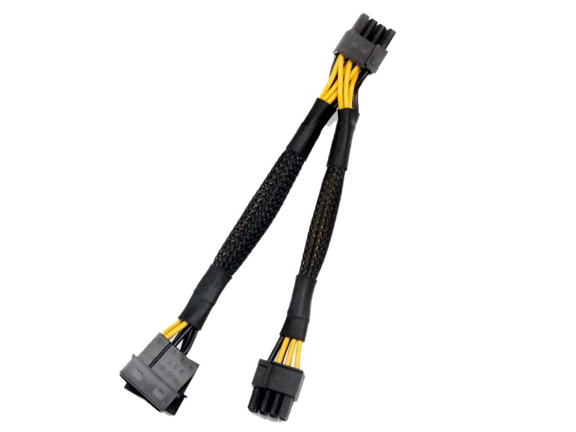 Cabo de Alimentação Duplo Ide Molex de 4 Pinos para Gpu de 8 Pinos Pci e Pci Express MDUG (6+2 Pinos)