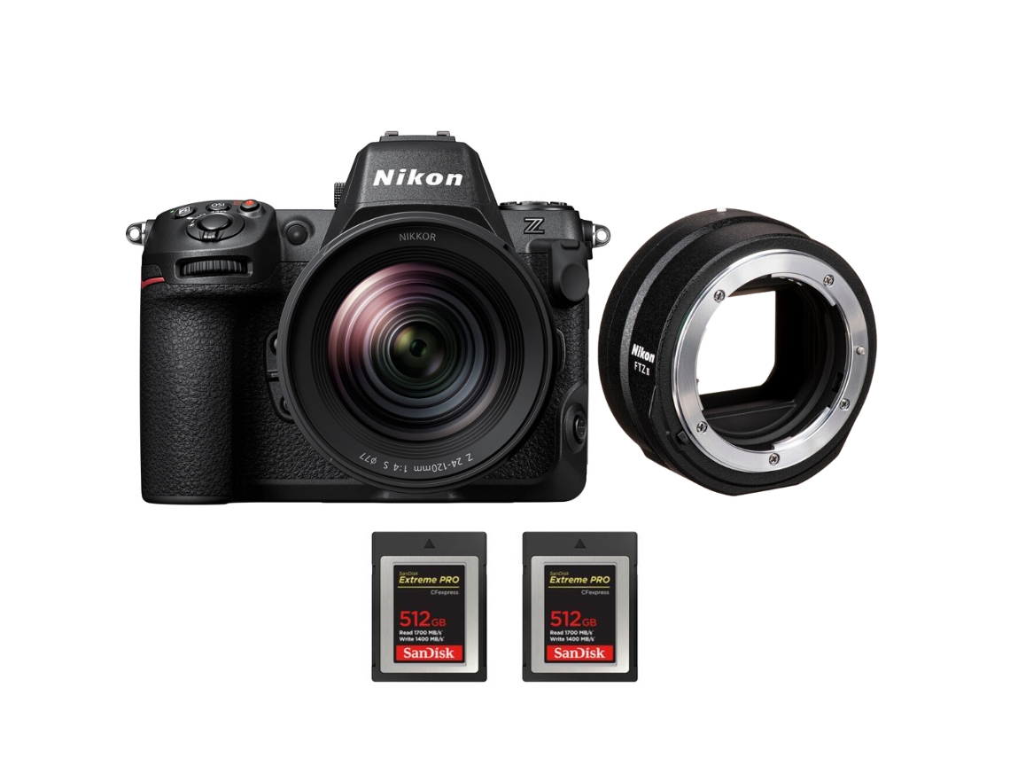 Z8 + Z 24 120mm F4 S + Ftz Ii + 2 Sandisk 512gb Extreme Pro Cfexpress Type B + Ebook “20 Dicas para Fotos Que Impressionam” NIKON