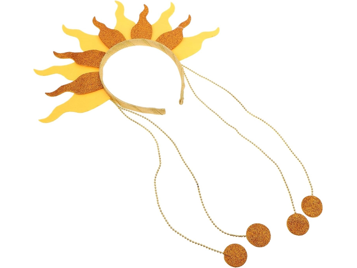 Tiara De Chamas Com Miçangas, Tiara Solar Luminosa Para Adultos E Meninos