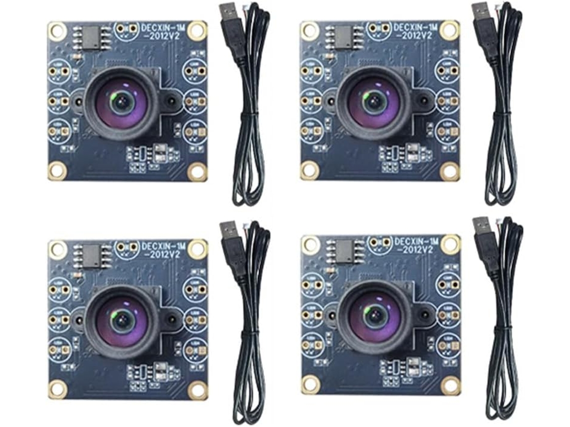 Módulo De Câmera Usb De 1mp Com 4 Peças E Ângulo De Visão De 100 Graus