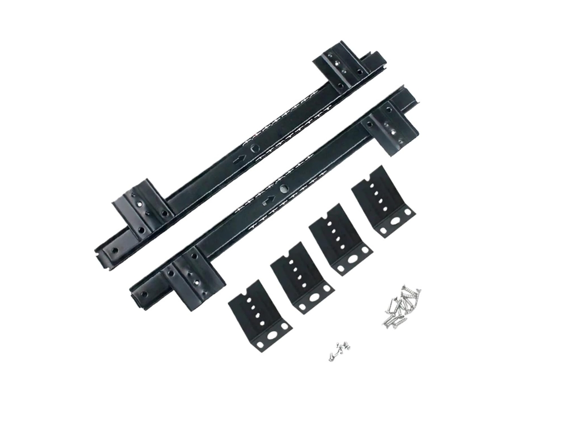 1par De Corrediças Telescópicas Com Rolamentos Esferas Para Gavetas Pretas, 27mm 1, 06 Polegadas
