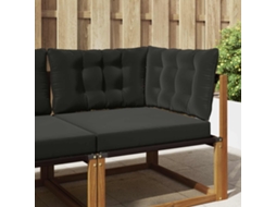 Vidaxl Almofada Para Sofá Externo Poliéster Preto 68,5 X 68,5 Cm