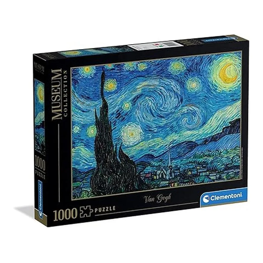 Quebra-cabeça Clementoni Adulto Coleção 1000 Peças Museu A Noite Estrelada 39995.6 Clementonip25