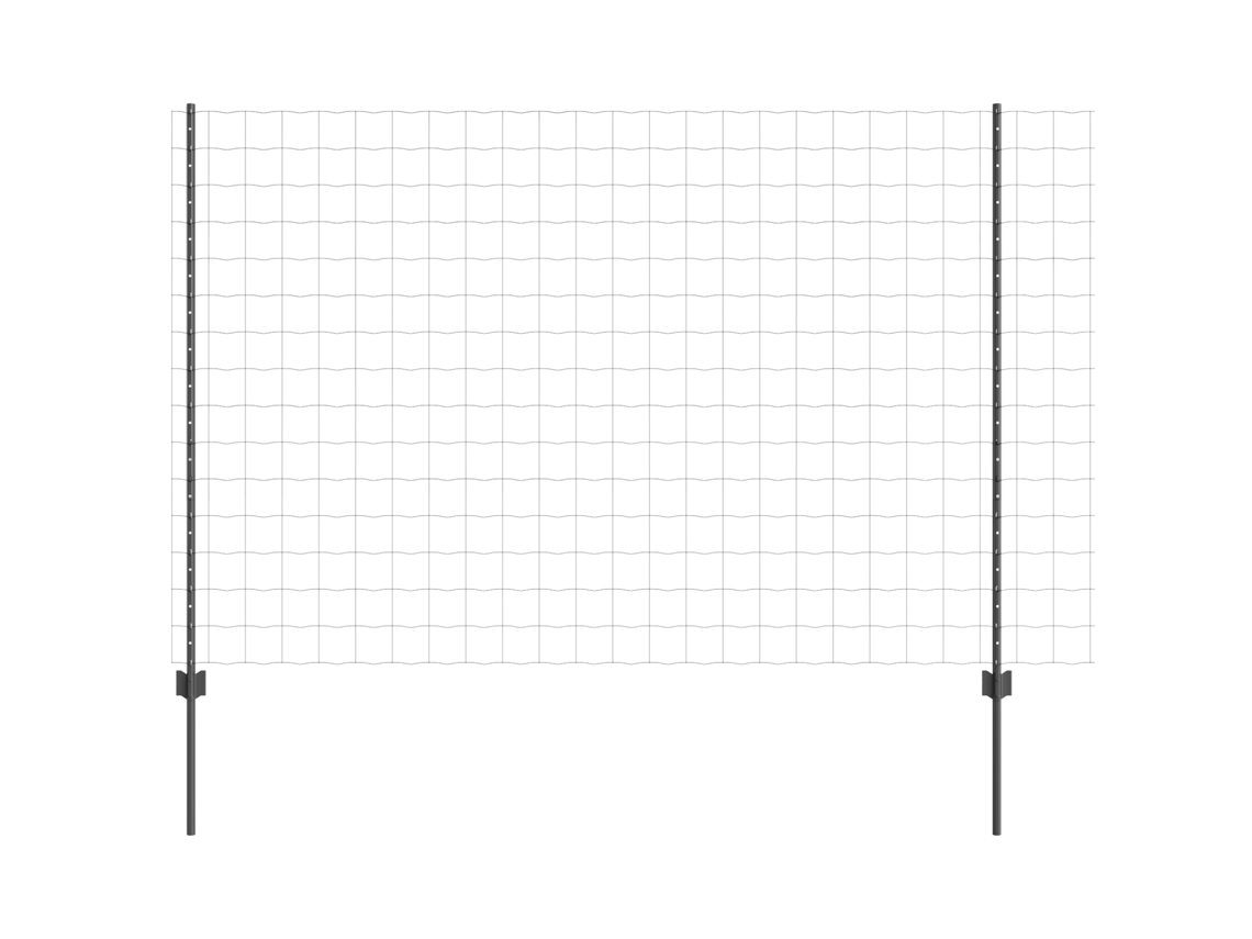 Conjunto 1 Barreira Externa Vidaxl Cinzento Aço (10 X 1,6 M)