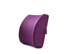 Travesseiro De Apoio Lombar De Espuma Viscoelástica Respirável Para Alívio Da Dor Nas Costas, Adequado Para Escritório E Carro Slowmoose (roxo Escuro)