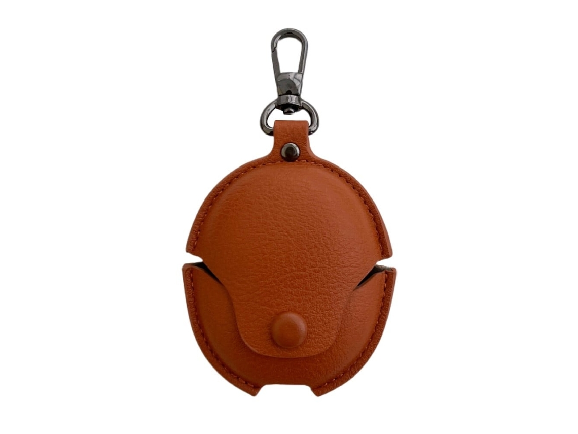 Capa De Couro Com Fivela Para Huawei Freebuds 5 Marrom Brilvibera