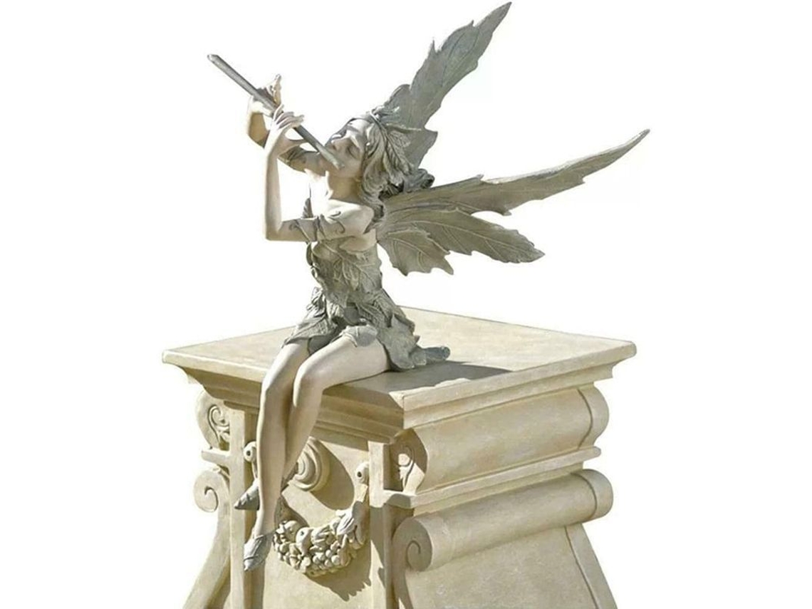 Estátua Nova Line de Fada Sentada, Decoração de Jardim ao Ar Livre