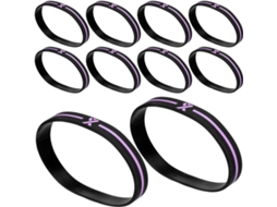 Callaron Conjunto De 30-pulseiras Silicone Para Conscientização E Eventos Beneficentes Sobre Câncer Mama Pulseiras