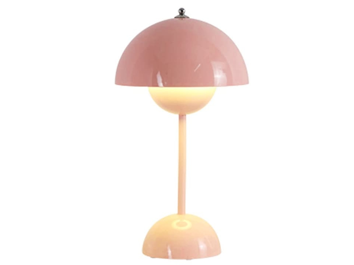 Candeeiro De Mesa Led Rosa 3w Usb-c Em Metal