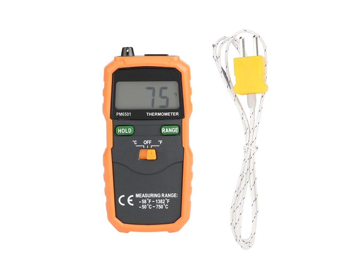 Termômetro Digital Tipo K Lcd Peakmeter Pm6501 Ferramenta De Medição De Temperatura